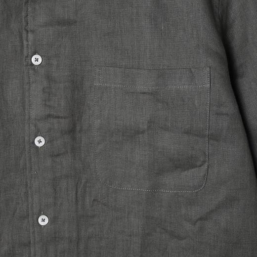 SDSA男装2026新款高贵轻奢极简风纯色亚麻长袖衬衫百搭时尚衬衣 商品图2