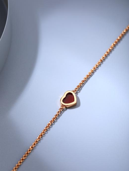 肖邦 Happy Heart系列爱心红玉髓mini手链（XTY） 商品图5