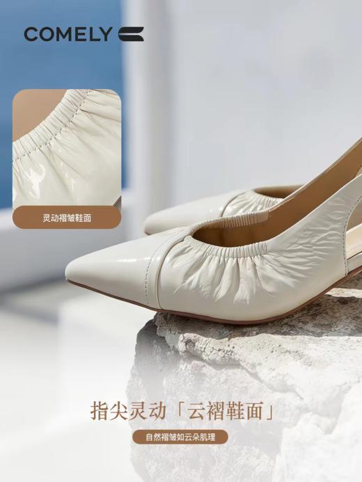 BF楼康莉真皮细跟包头凉鞋女26春夏新款尖头高跟后空单鞋吊牌价 1080  活动价539 商品图2