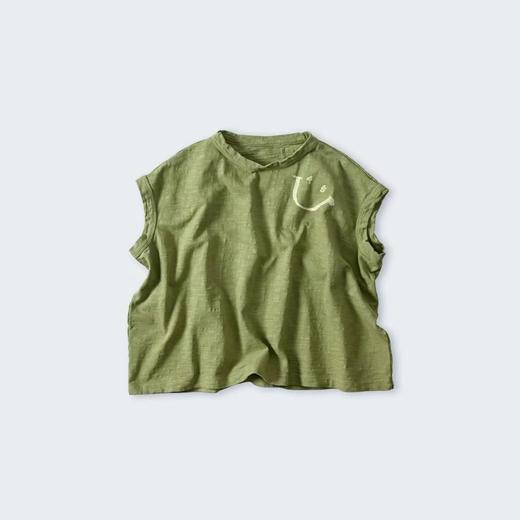 F031216笑脸印花M型宽松罩衫竹节棉T恤夏季舒适透气上衣 商品图9