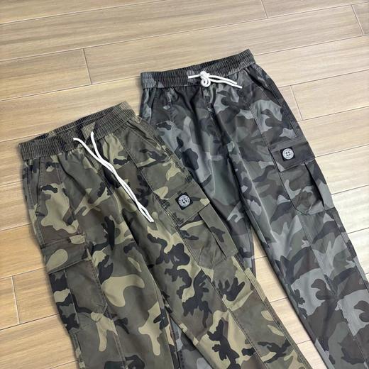 F031218松紧抽绳设计直筒休闲透气丝滑男士工装裤长裤 商品图1