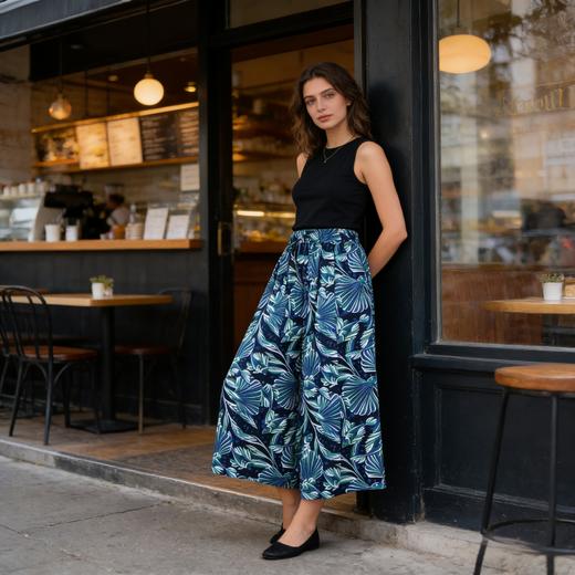 【UL系列】舒雅女长裤天丝粘纤梭织 70%粘纤30%天丝  梭织81/24900P 商品图1