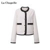 拉夏贝尔/La Chapelle挺括有型~复古圆领撞色边饰气质短款上衣外套女春季 商品缩略图0