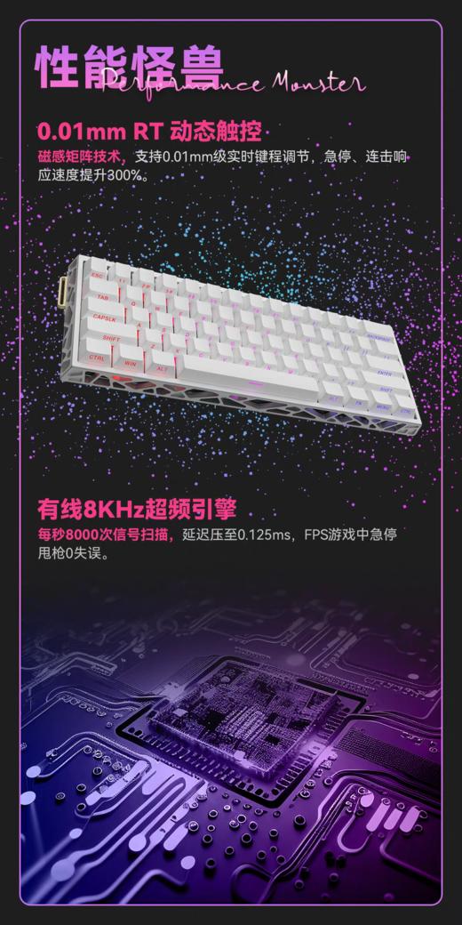 【全新键盘不含键帽】密探机械键盘H60客制化铝坨坨镂空磁轴游戏电竞专用全铝CNC金属 商品图3