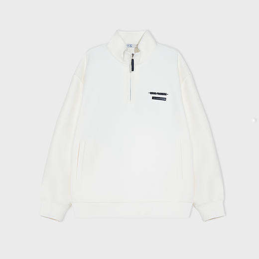 【新品上新】HX 春季中领半开胸卫衣S106611024102 商品图4