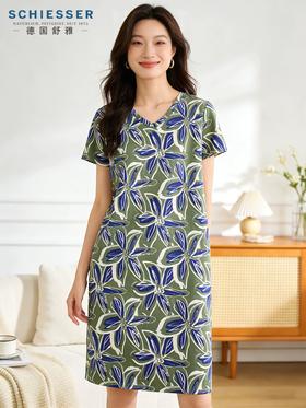 【mix relax系列】舒雅女短袖连衣裙32S棉莫代尔单面  50%棉50%莫代尔  150g/m2   31/26396D