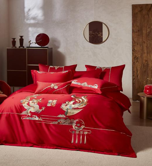 2026新款 婚庆纯棉刺绣四件套-吾家有喜 商品图3