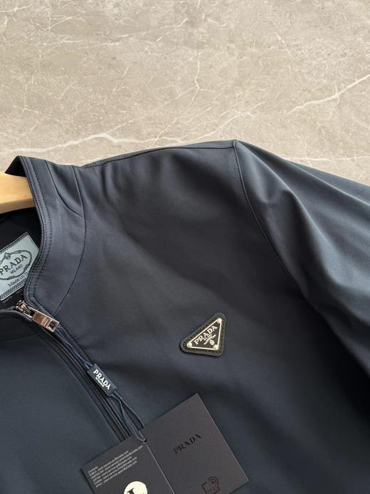 F031208新款男士商务行政休闲利落剪裁立领拉链夹克外套 商品图9