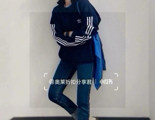 F031253春季新品三条杠刺绣logo宽松时尚百搭长袖圆领卫衣 商品图3