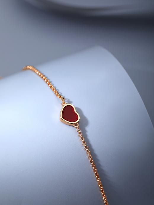 肖邦 Happy Heart系列爱心红玉髓mini手链（XTY） 商品图2