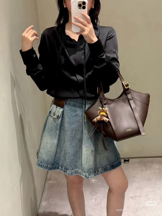 312-5 独家圆正 lew 26ss 30mm重磅真丝 设计感 系带衬衫 我穿40码 商品图14