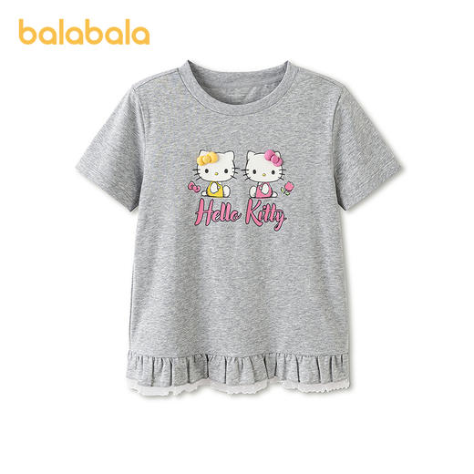 【HelloKittyIP商场同款】巴拉巴拉女童短袖t恤儿童2026新款夏装 商品图4
