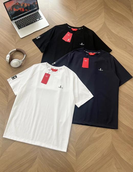 F031221春夏新款立体连肩袖设计舒适挺括百搭休闲运动短袖圆领T恤 商品图0