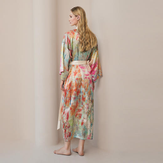 Solo seta22姆米重磅女士真丝印花睡袍桑蚕丝家居服2026春夏浴袍 商品图3