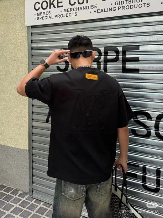 F031243新款简单时尚活力字母logo印花慵懒随性圆领短袖T恤 商品图4