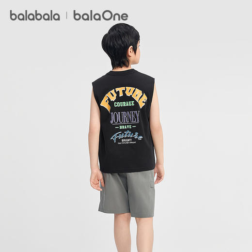 巴拉巴拉童装男童背心套装儿童大童2件套2026新款春夏凉感时尚潮 商品图2