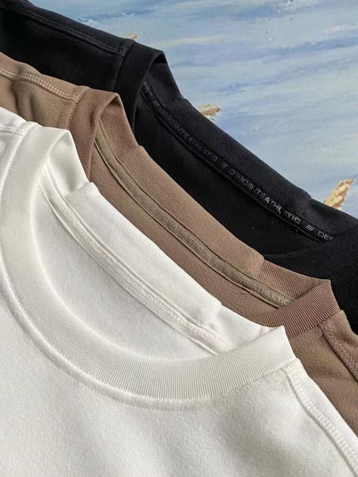 F031250新品多色户外休闲速干运动德绒微拉绒圆领男女同款长袖T恤 商品图3