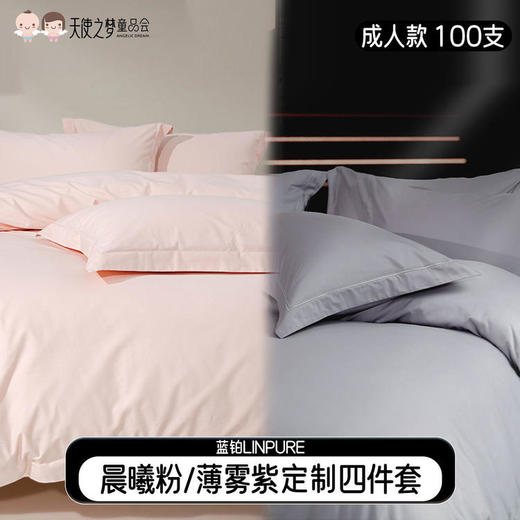 【代发】蓝铂定制成人四件套磨毛款/四季款100支全棉（此链接不可床单改床笠） 商品图0