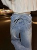 点此购买 ANN  ANDELMA*女士后腰可拆卸蝴蝶烫钻高腰阔腿牛仔裤 md 342115 商品缩略图7
