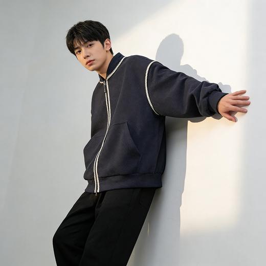 【颜值与质感双在线 华夫格肌理】春秋情侣款松弛感棒球服（ELXM99-WY715） 商品图6