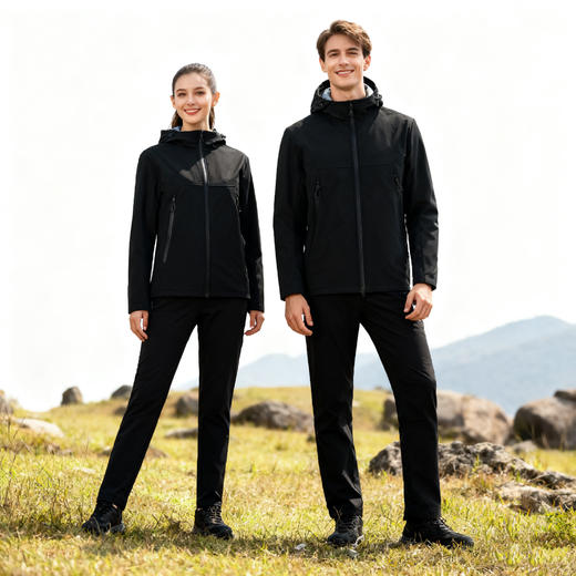 重工复刻鸟家！【Schenvega--情侣山系硬核软壳衣】防水防风、防油防污、抗寒保暖、防刮轻便、不挑年龄、不挑场合、男女同款、适合多种场合穿搭 商品图5