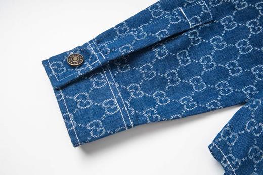 F031254新款满印双G字母单排扣情侣款洗水牛仔衬衫上衣外套 商品图13