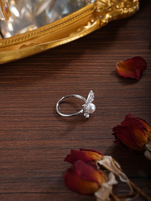 子佩集【绚烂重生】银S925珍珠惜王妃戒指【R2122】双色蝴蝶2602 商品图6