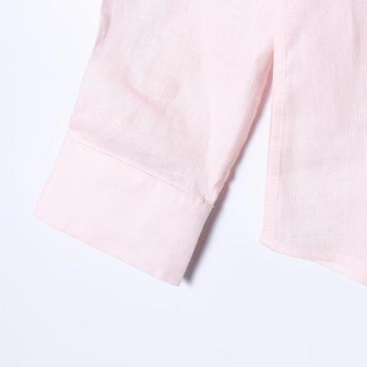 3418SDSA男装2026新款高贵轻奢极简风纯色亚麻长袖衬衫百搭时尚衬衣 商品图3