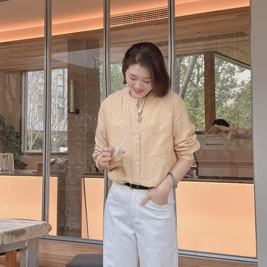 火桐hooton铂金系列 檀木与杜松 色织汉麻衬衫外套 商品图5