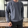 美式经典 单色 烟灰色长袖圆领T恤  男士圆领运动衫 商品缩略图2