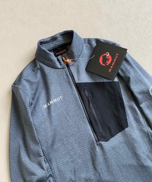 点此购买 猛犸象Aenergy Light春秋季男士户外高弹力半拉链套头打底衫 tuo 342126 商品图8