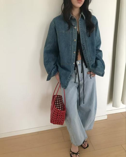 老米优品🎈3-5天！大牌平替~《复古水洗大口袋设计感牛仔衬衫外套》多道复古水洗工艺，美式复古感直接拉满! 品质nice,  时尚界永不褪色的经典！WT260312A 商品图1