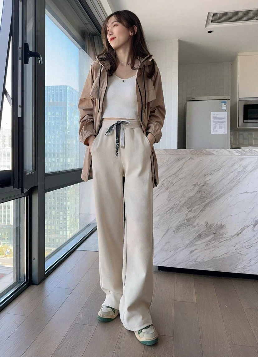 【秒杀价已调 直接拍】一折秒杀 MAX 女士抽绳 厚款 阔腿长裤