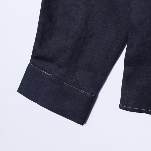 SDSA男装2026新款高贵轻奢时尚简约明线倒三角长袖衬衫百搭宽松 商品图3