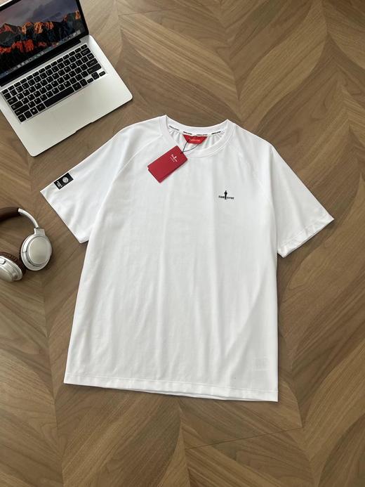 F031221春夏新款立体连肩袖设计舒适挺括百搭休闲运动短袖圆领T恤 商品图6