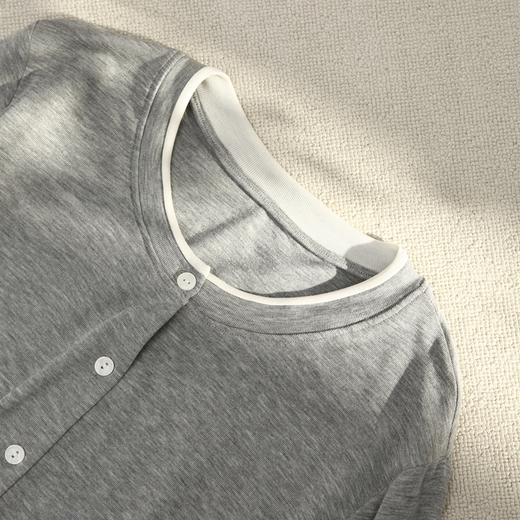 KEMU壳木天丝羊毛醋酸款开衫，天丝醋酸羊毛，混纺细软爽滑【G】 商品图5