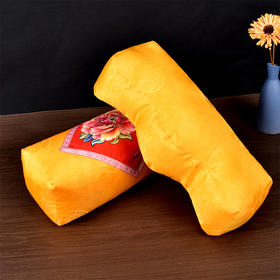 黄色牡丹 寿枕头脚枕寿衣配件电脑印花牡丹枕男女全套配件