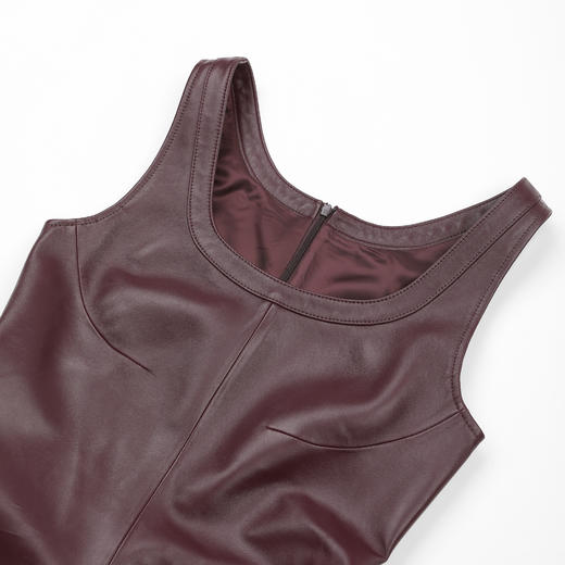 ROMI STUDIO英国进口头层羊皮植鞣哑光皮背心连衣裙RWCWLG7249 商品图2