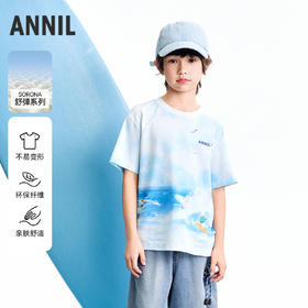 【实体店同款】男童圆领短袖针织衫夏季新款安奈儿童装AB621122