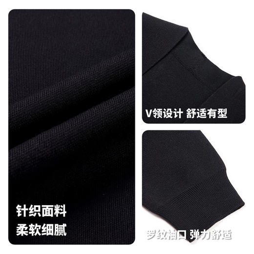 【微弹亲肤】圣得西男士针织开衫2026新款春季简约休闲风V领毛衫 商品图4