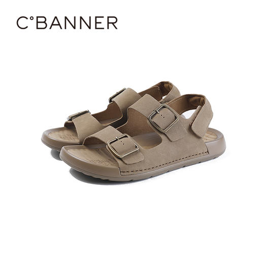 千百度2026夏季男鞋简约利落时尚有型随心调节勃肯凉鞋A26318527 商品图5