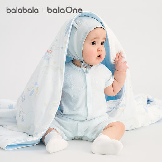 【balaOne】巴拉巴拉宝宝婴童寝具婴儿被子抱被可爱满印精致时尚 商品图2