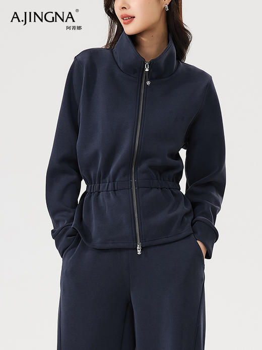 【亲肤健康】阿菁娜莫代尔收腰短款立体宽松翻领外套F31C207002 商品图5