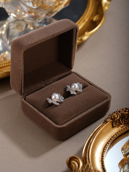 子佩集【仙姬缀梦】银S925珍珠惜王妃耳钉【E4942】双色蝴蝶结2602 商品图6