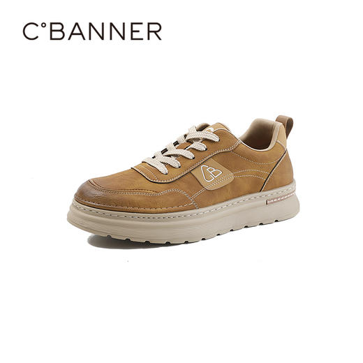 千百度2026春季男鞋纹理清晰 手感柔韧透气耐磨工装鞋A26116806 商品图0