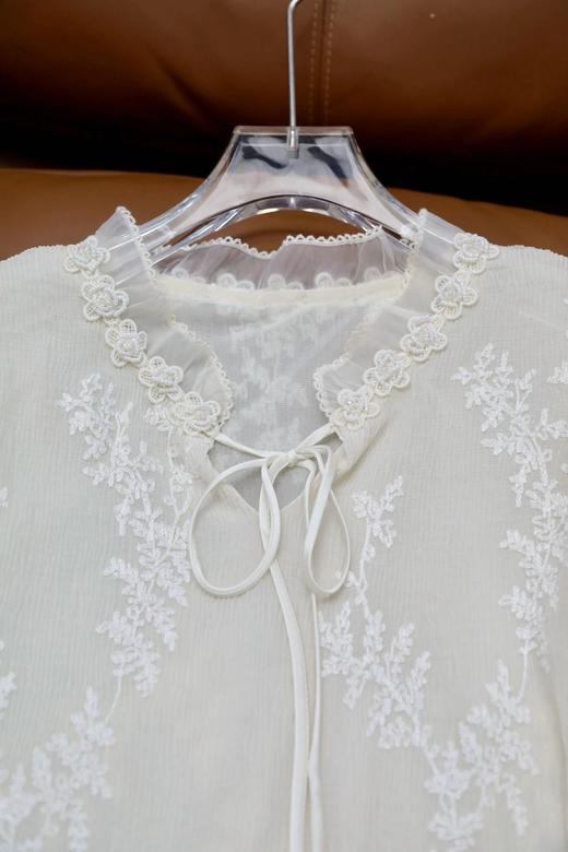 【服饰/饰品】浮花柔衫～重工微皱线绣肌理感小衫 C127065 商品图10