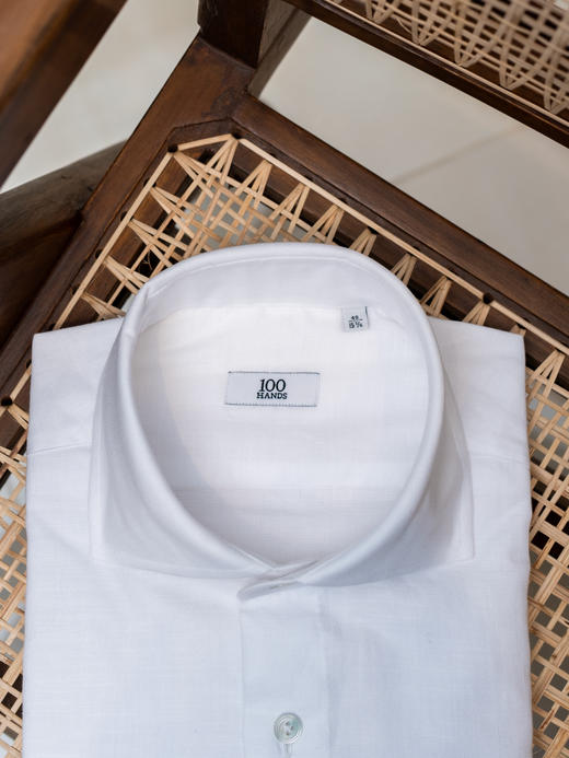 100Hands 白色斜纹棉衬衫 商品图10