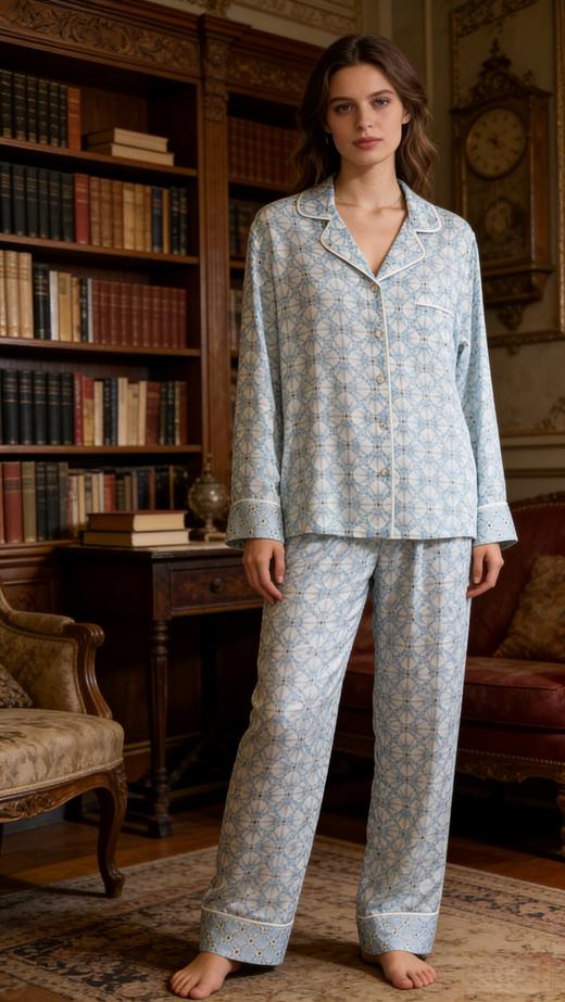 【100%桑蚕丝套装】SCHIESSER德国舒雅 铂雅女士高端真丝家居套装 91/22897H 商品图0