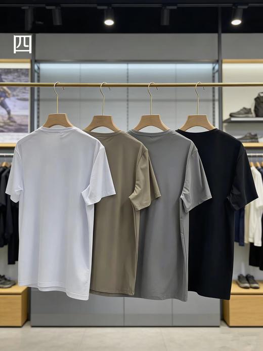 F031226新品户外速干舒适耐磨纯色时尚舒适简约大方短袖T恤 商品图3