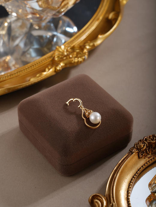 子佩集【福运在线】银S925珍珠惜王妃吊坠【W6448】双色葫芦(不含链)2602 商品图4